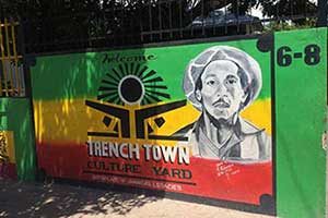 Wall at Culture Yard in Trenchtown, Kingston