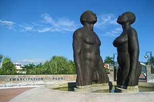 Sculpture at Emancipation Park